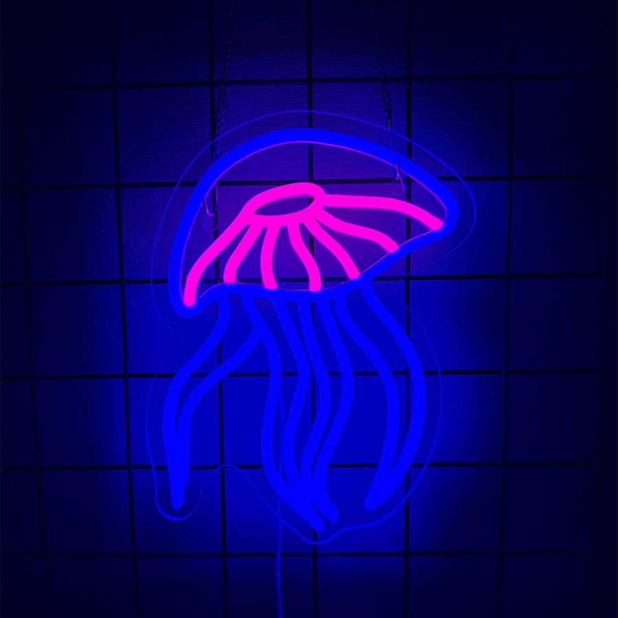 Marine Aquarium Used - Jellyfish Led Neon Sign, Used For