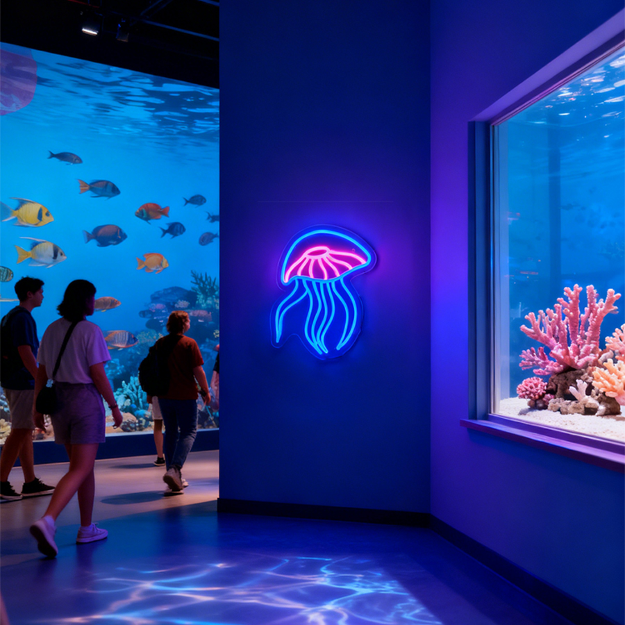 Jellyfish Led Neon Sign, Used  - Marine Aquarium Used review and price