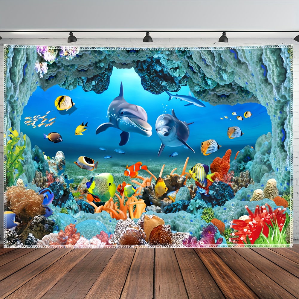Underwater Coral Reef Dolphin  - Marine Life Aquariums review and price