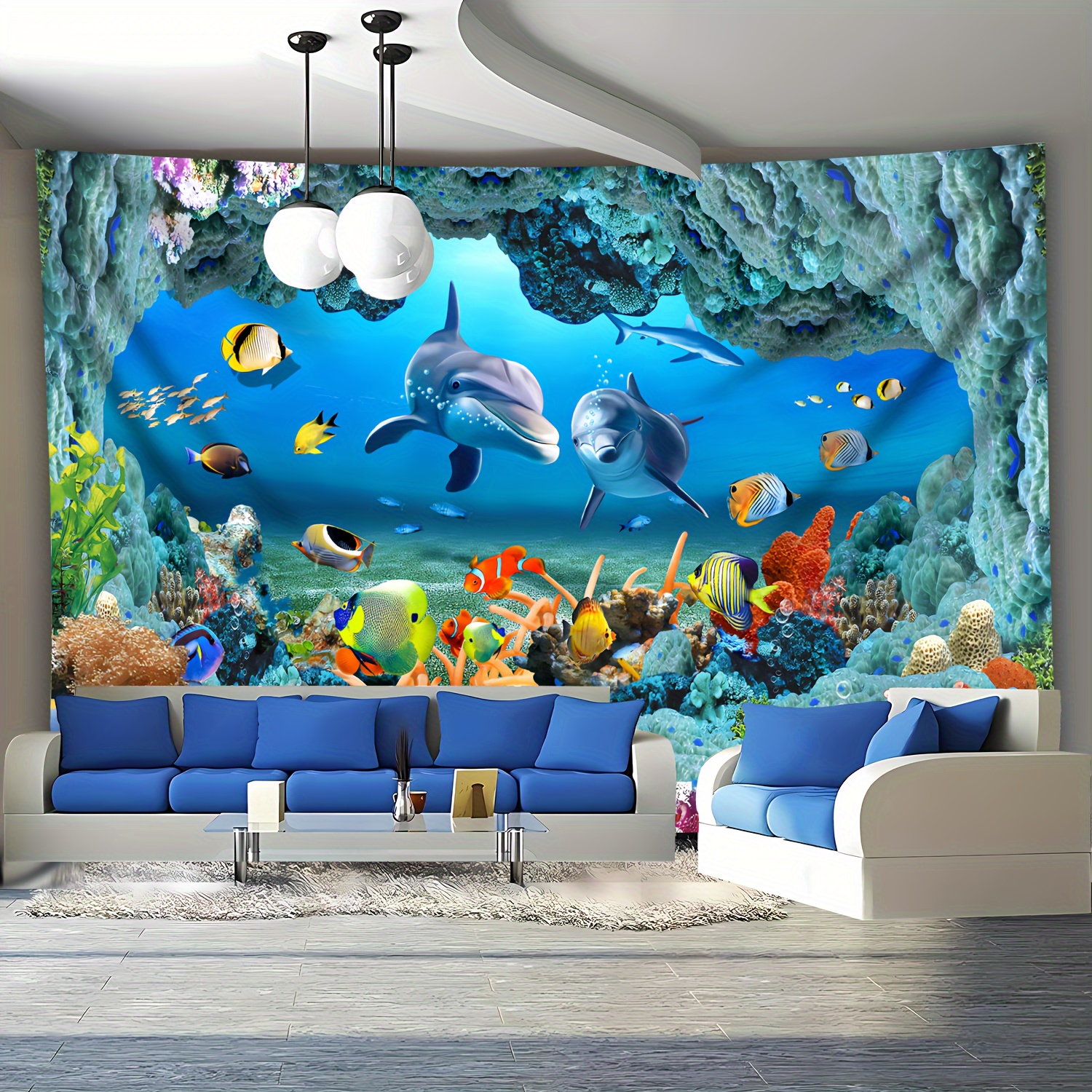 Underwater Coral Reef Dolphin  - Marine Life Aquariums review and price