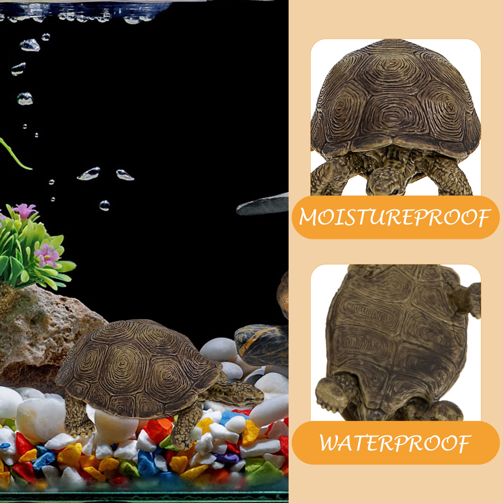 2Pcs Realistic Turtle Sculptur - Marine Life Aquariums review and price