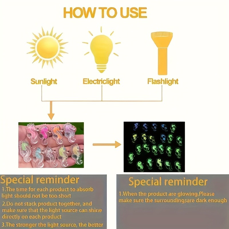 20Pcs Fluorescent seahorse mar - Marine Life Aquariums review and price
