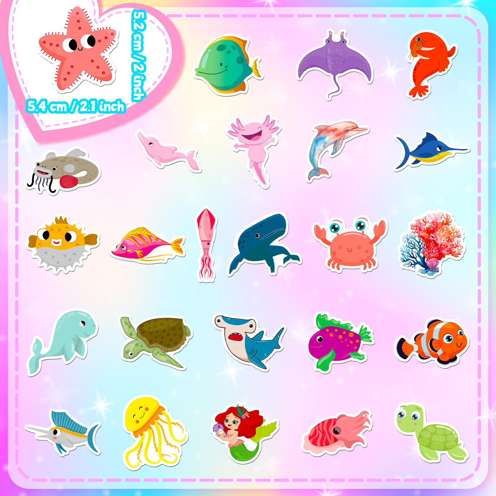 50Pcs Marine Life Stickers Aqu - Marine Life Aquariums review and price